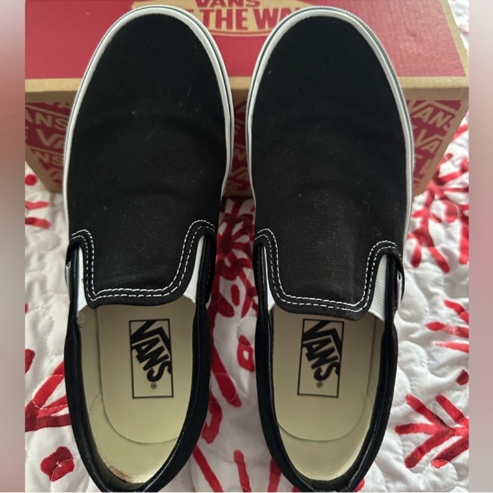 Vans Black Canvas Slip-Ons